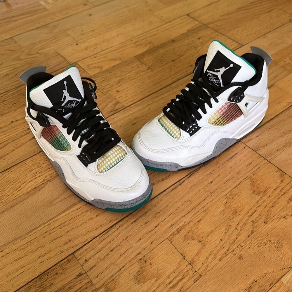 Air Jordan 4 Lucid Green Rasta